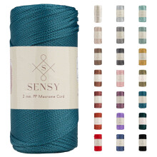 Sensy Premium 2mm 251 Yards poliszter ktl 100% polipropiln zsinr Makram zsinr 2mm horgolt tska zsinr Makram ktl horgolt crna Ajndk kt
