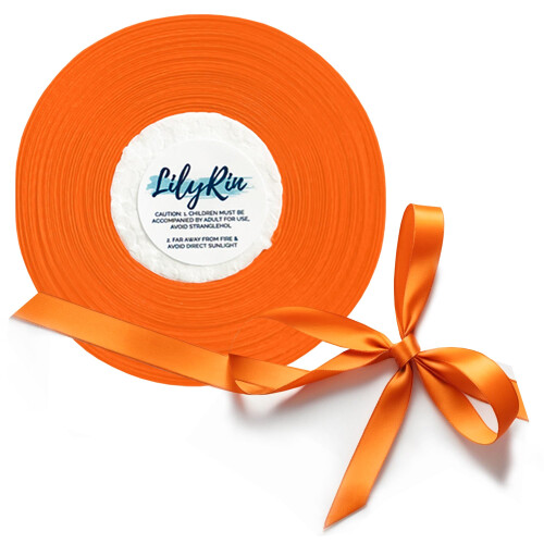 Fita Laranja 3/8 Polegadas x 36 Jardas Ideal para Scrapbooking, Casamentos, Decorações de Natal