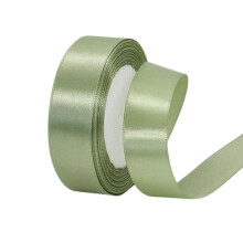 Sage Green Satin Ribbon 1 Tommer x 25 Yards Ensfarvet Stof Satin Ribbon til gaveindpakning H?r sl?jfer P?ske Crafts Kranse Blomsterbuketter Bryll