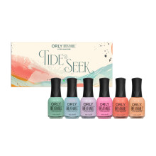 Orly Breathable Tide & Seek Nail Polish Collection, 6 Pastel Colors, 1-Step Manicure, 0.6 fl oz Each (Mint green, baby blue, lavender, pink, coral, an