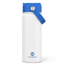Botella de Agua Infantil de 18oz, Botellas Aisladas con Pegatinas, Acero Inoxidable 18/8, Taza con Pajita Antifugas para Escuela
