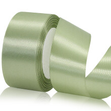 Saliegroen lint 1 1/2 inch x 25 yards Lichtgroen satijn voor bloemboeketaccessoires Stoffige salie zijden kerstlint voor cadeauverpakking Huwelijksui