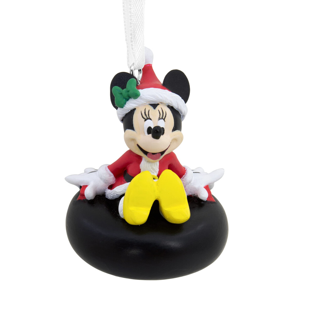 Hallmark Disney Minnie Mouse On Snow Tube Christmas Ornament