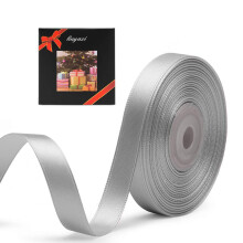 Enfrgad dubbelsidig silver/gr satinband 3/8"""" X 25 yards band perfekta fr hantverk Brllopsdekor rosetttillverkning smnad Presentpaket Inslag