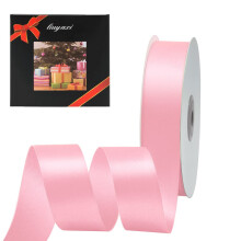 Fita de Cetim Rosa Dupla Face 7/8" X 25 Jardas, Ideal para Artesanato, Decoração de Casamento, Laços e Embalagens