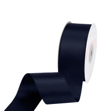 Fita de Cetim Azul Marinho Dupla Face 5/8" 25 Jardas para Laços, Embalagens e Flores