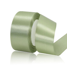 Saliegroen lint 1 1/2 inch x 25 meter effen kleur lichtgroen satijnen lint voor cadeauverpakking bloemenboeket haarelastiekjes stoel sjerp taarten br