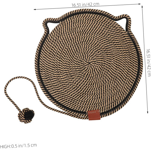 Cat Scratcher Round Cat Bed Kitten Scratcher Reusable Scratch Pad 1