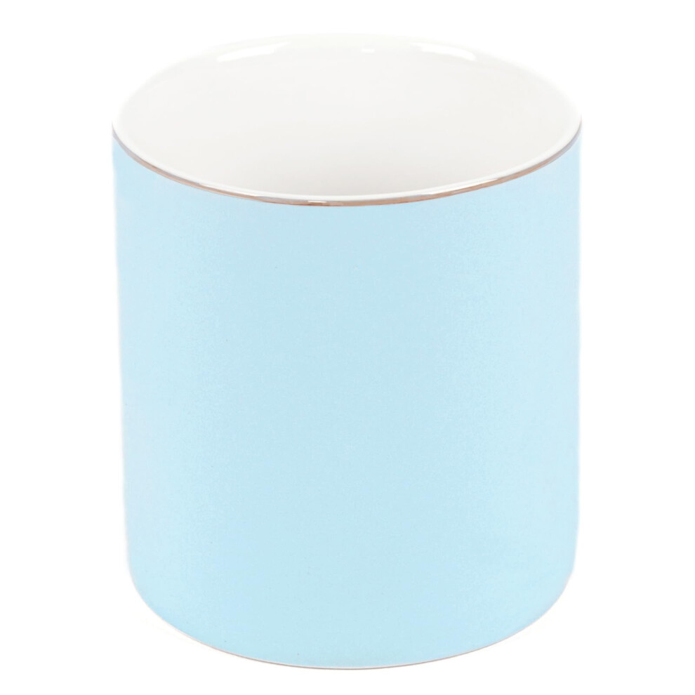 HANKOR Ceramic Pencil Holder for Desk - Cute Gold Trim Pen Aesthetic Makeup Brush Cup Holder Organizer for Desktop Storage Stationery Office Home Sup-image-OPC-PMMJ85J-NEW