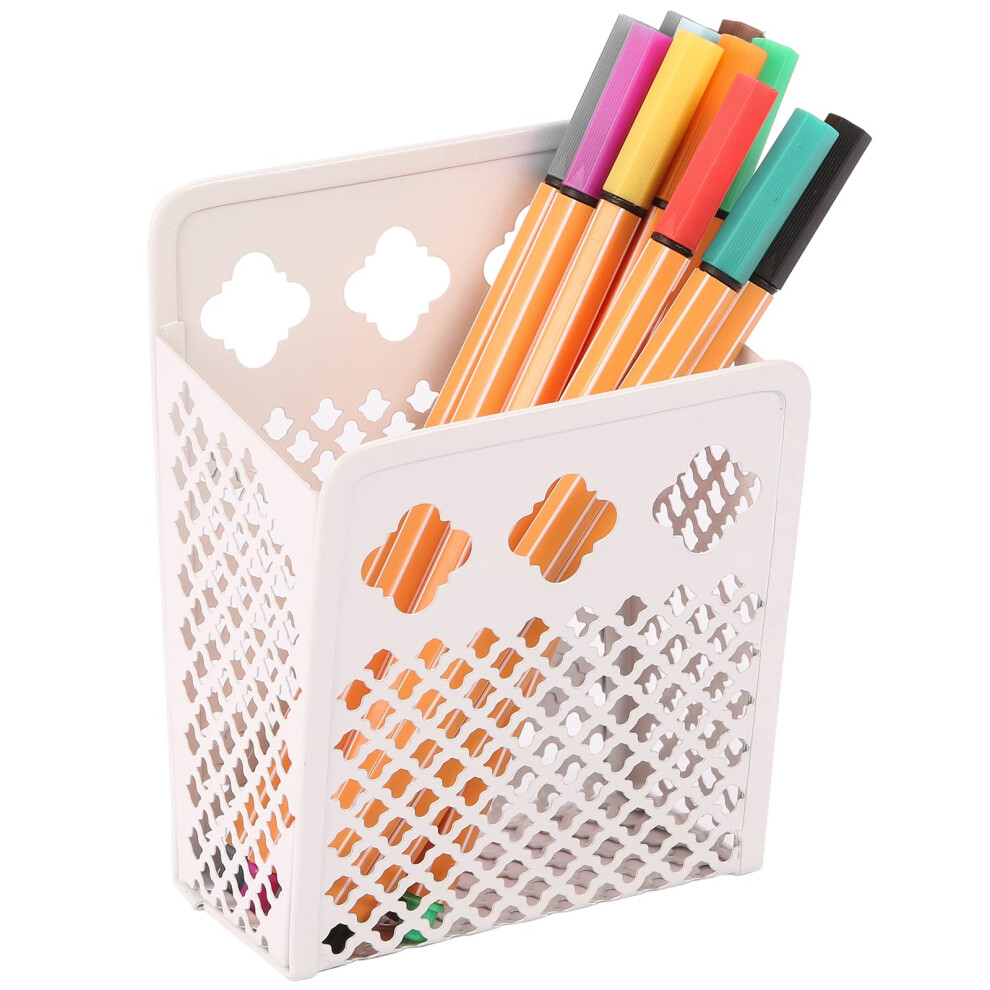 zeyce Magnetic Pencil Holder - Magnetic Locker Organizer 1 Pack Pen Holder Locker Accessories for School and Office (1 Pack White)-image-OPC-PMMJ896-NEW