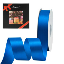 Fita de Cetim Azul de Dupla Face 7/8" X 25 Jardas, Perfeita para Artesanato e Decoração de Casamento