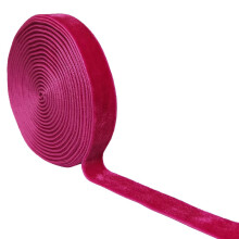 Qingxii Decorr Bruiloft Kerst Valentijnsdag Geschenkdoos DIY Craft Decor Fluwelen Lint (Fuschia 5/8''x6Yards)