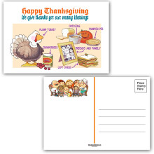Stonehouse Collection s?de Thanksgiving-postkort - 4 x 6 Happy Thanksgiving-postkort - 40 Thanksgiving-postkort (Giv tak)