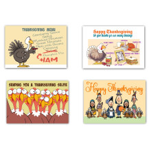 Stonehouse Collection Verschiedene Thanksgiving-Postkarten  4 x 6 lustige Happy Thanksgiving-Postkarten  40 Feiertagskarten (sortiert)