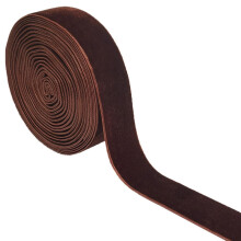Qingxii Decorr Bryllup Jul Valentinsdag gave?ske DIY Craft Decor Velvet Ribbon (Kaffe 1''x2Yards)