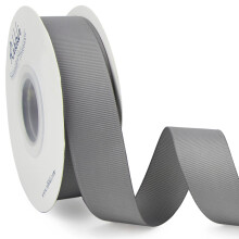 Fita de Grosgrain Prata Ribbli, 1 polegada x 25 Jardas Contínuas, para Laços, Acessórios de Cabelo, Embalagem