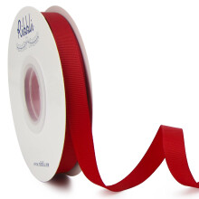 Fita Grosgrain Vermelha Ribbli, 1,3 cm x 22,86 m, Para Laços, Acessórios de Cabelo, Embalagem de Presentes