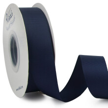 Fita Grosgrain Ribbli Azul Marinho, 2,5 cm x 22,86 m, para Laços, Acessórios de Cabelo, Embalagens, Artesanato