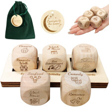 safoezy Date Night Terningspil Date Night Id?er Sjove romantiske par Gave 5 Decision Terninger med br?t & b?retaske K?rlighedsterninger Jubil?um
