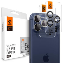Spigen cameralens screenprotector [GlasTR EZ Fit Optik Pro] Ontworpen voor iPhone 17 Pro Max | iPhone 17 Pro [Case-vriendelijk] - Grijs [2-pack]