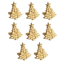 BOMULD H?ndv?rk Juletr? Servietteringe - 8 Pack - Gl?delig jul Hallelujah Holiday Spisebord H?ndlavet metal servietholder - Joy Rejoice Festlig E