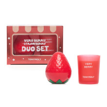 Conjunto de Presente TONYMOLY Very Berry Strawberry Duo | Creme Hidratante com Aroma de Morango