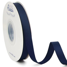 Fita de Grosgrain Ribbli Azul Marinho, 1/2 polegadas x 25 Jardas Contínuas, para Laços, Acessórios de Cabelo, Embalagem de Presentes