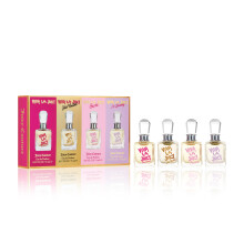 Juicy Couture Viva La Juicy 4-delt miniparfumepr?vetager Eau de Parfum Discovery-gaves?t til kvinder, rejsest?rrelse Frugtagtig blomster og s?d 0