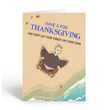 Stonehouse Colleciton Funny Thanksgiving Wenskaart - Enkele kaart met envelop - 6,25"" x 4,5"""" - Gemaakt in de VS (Over Done)