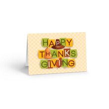 Stonehouse Colleciton grappige Thanksgiving wenskaart enkele kaart met envelop gemaakt in de VS (Happy Thanksgiving)