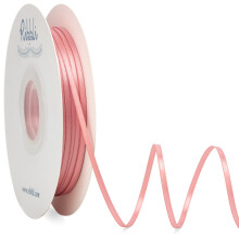 Fita de Cetim Ribbli 1/8 polegada x 100 Jardas Contínua, Fita Rosa Dourada Dupla Face para Convites de Casamento, Presentes, Natal