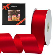 Effen kleur dubbelzijdig rood satijnen lint 1-1/2"""" X 50 yards linten perfect voor ambachten bruiloft decor strik maken naaien cadeaupakket inpakken