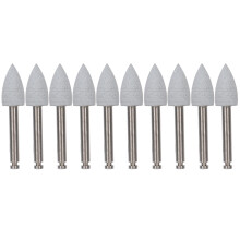 (410) 10x Zahnpolierfräser, Langsamläufer-Set, Grau 410