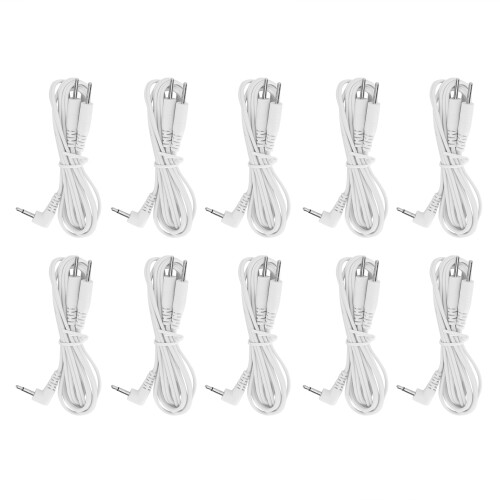 10x DC 2,5mm 1,2m 2-in-1-Elektrodenkabel