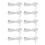 10x DC 2,5mm 1,2m 2-in-1-Elektrodenkabel 2