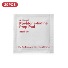 (20pcs) Portable Povidone Iodine Non Woven Wipe Wet Paper Disposable 20pcs