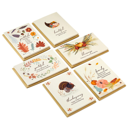 Hallmark Religious Thanksgiving Cards Sortiment Blessings (36 Assorted Cards with Konvolutter) 2