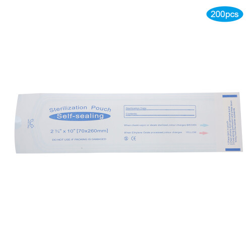 200 Stk. Box 70x260mm selbstklebende Dentalbeutel 1