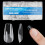 Half Matte Medium Coffin Nageltips, Soft Gel Voorgevormde Nageltips, 600PCS 1