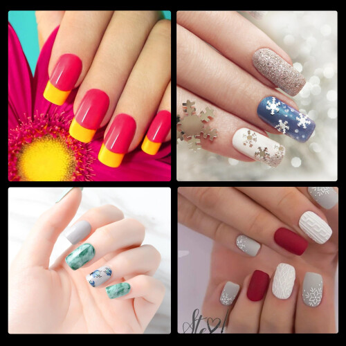 Half Matte Medium Square Nepnagels, Soft Gel Voorgevormde Tips, 600PCS 1