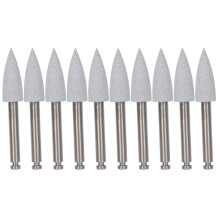 (406) 10x Zahnpolierfräser, Langsamläufer-Set, Grau 410