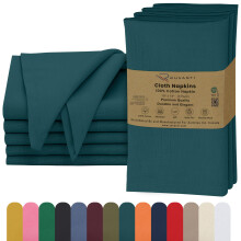Ruvanti Lot de 6 serviettes en tissu 45,7 x 45,7 cm, 100 % coton, lavables, douces et absorbantes, parfaites pour les mariages, Nol, les dners