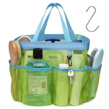 F-color Mesh Douche Caddy Draagbare Upgrade Dieper 7 Zakken Douchetas Mand Tas Tote voor College Slaapzaal Toiletartikelen Badkamer Essentials Gym Ca