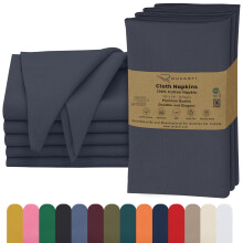 Ruvanti Lot de 6 serviettes en tissu 100 % coton, lavables, douces et absorbantes, parfaites pour les mariages, Nol, les dners de Thanksgiving