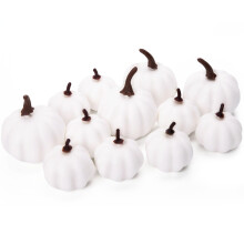 LOVEINUSA Abóbora Artificial, 12PCS Abóboras Brancas Falsas para Decorações de Halloween e Ação de Graças