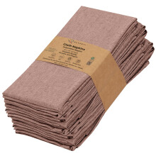 Ruvanti Lot de 12 serviettes en tissu rutilisables 45,7 x 45,7 cm, lavables, douces et durables, serviettes de table en polycoton pour ftes, No