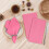 Conjunto de 12 Guardanapos Ruvanti, 18x18 polegadas, 100% Algodão, Laváveis, Macios e Absorventes - Rosa 2