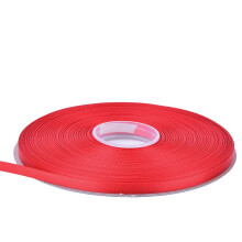 Ribest Rood Dubbelzijdig Satijnen Lint 1/4 Inch 50 Yard Lint voor Ambachten Cadeaupapier Strikken Bruiloft Decoratie Boeket