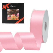 Effen kleur dubbelzijdig roze satijnen lint 1-1/2"""" X 50 yards linten perfect voor ambachten bruiloft decor strik maken naaien cadeaupakket inpakken