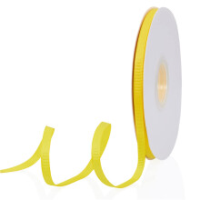 Geel 1/4"" X 50 yards effen kleur dubbelzijdig Grosgrain lint voor geschenken inpakken bruiloft partij ambachten haarelastiekjes bloemen thuis DIY dec